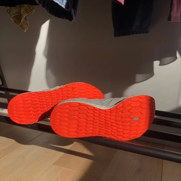 New Balance Women's Gray and Orange Running Sneakers - Picture 7 of 10